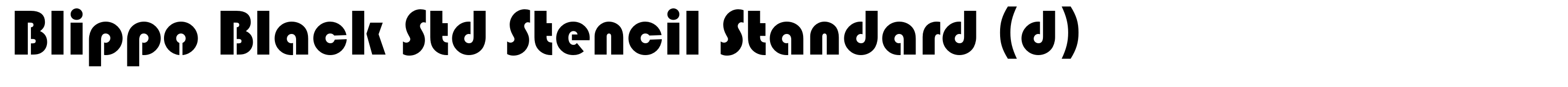 Blippo Black Std Stencil Standard (d)